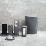 Lixeira com Aro Interno Serene Chumbo 5 Litros - Ela Decora