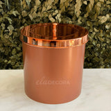 Lixeira com Tampa 5 Litros Rose Gold - Ela Decora