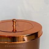 Lixeira com Tampa 5 Litros Rose Gold - Ela Decora