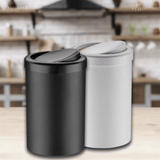 Lixeira com Tampa Basculante Preta 8 Litros - Ela Decora