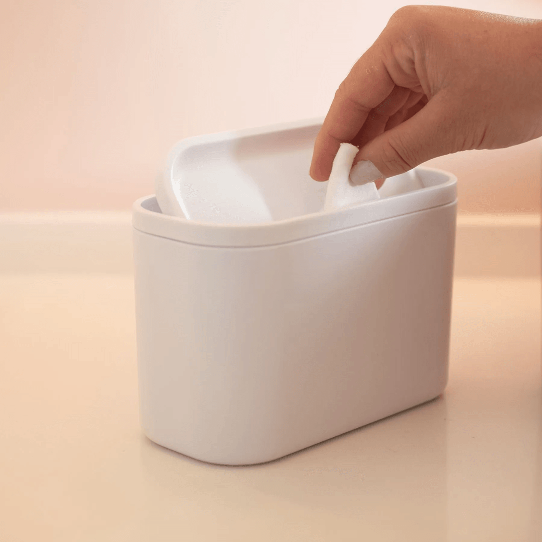 Lixeira de Bancada Basculante Bold Branca 1 Litro - Ela Decora