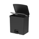 Lixeira de Pedal Trium Preto 20 Litros - Ela Decora