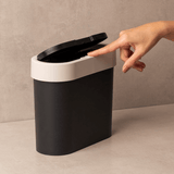 Lixeira Flat 2,8 Litros Preta - Ela Decora