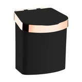 Lixeira Preta e Rose Gold 2,5 Litros - Ela Decora