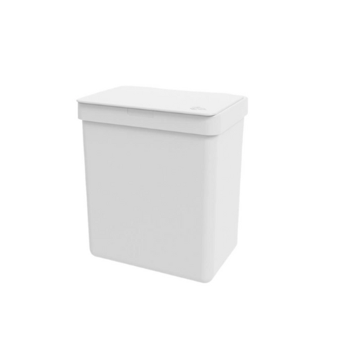 Lixeira Single 2,5 litros Coza 16,4 x 11,8 x 18,5 cm - Branca - Ela Decora