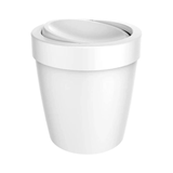 Lixeira Vitra Basculante Branco Fechado - Ela Decora