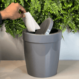 Lixeira Vitra Basculante Chumbo 5 Litros - Ela Decora