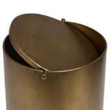 Lixeira Basculante em Metal Dourado Fosco 25cm
