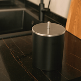 Lixeira Preta 5 Litros Com Tampa Inox