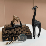 Lupa de Aumento em Madre Perola Preto e Cromado 22,5cm x 10cm - Ela Decora