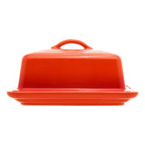 Manteigueira de Cerâmica Retrô Laranja 17cm - Ela Decora