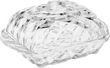 Manteigueira De Cristal De Chumbo Deli Diamond - 16,9 x 8 x 10 cm - Ela Decora