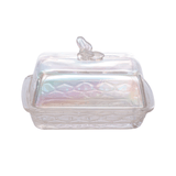 Manteigueira de Vidro Bee Abelha Rainbow 15cm - Ela Decora