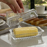 Manteigueira de Vidro com Tampa 17cm Butterfly - Ela Decora