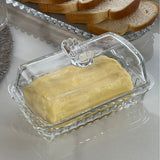 Manteigueira de Vidro com Tampa 17cm Butterfly - Ela Decora