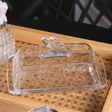 Manteigueira em Cristal com Tampa New Butterfly 18cm - Ela Decora
