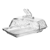 Manteigueira em Cristal com Tampa New Butterfly 18cm - Ela Decora