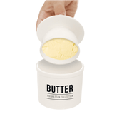 Manteigueira Francesa de Cerâmica Branca 10cm - Ela Decora