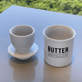 Pote para Manteiga Branca com Tampa Francesa