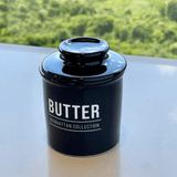 Manteigueira Francesa de Cerâmica Preta