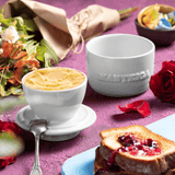 Manteigueira Francesa em Cerâmica Branca - Ela Decora