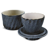 Manteigueira Francesa Twist em Cerâmica Azul Organico 250g - Ela Decora