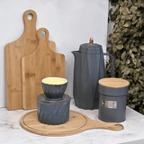 Manteigueira Francesa Twist em Cerâmica Azul Organico 250g - Ela Decora