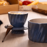 Manteigueira Francesa Twist em Cerâmica Azul Organico 250g - Ela Decora