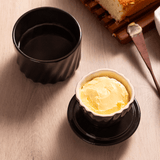 Manteigueira Francesa Twist em Cerâmica Preta 250g - Ela Decora