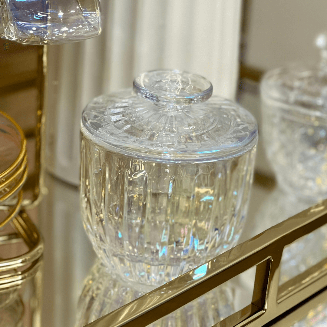 Manteigueira Francesa Vidro Raibow Melina 11cm - Ela Decora