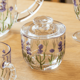 Manteigueira Francesa de Cristal Lavanda 9,5cm