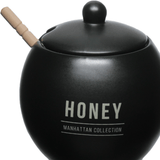 Meleira de Porcelana Manhattan Preta 350ml - Ela Decora