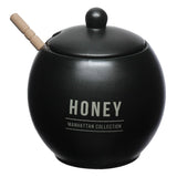 Meleira de Porcelana Manhattan Preta 350ml - Ela Decora