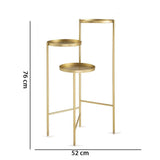 Mesa De Apoio Dourada 76 x 52 x 38 cm - Ela Decora