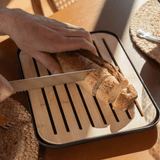 Tábua Migalheira Lume Plástico e Bambu Preto 33cm