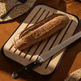 Tábua Migalheira Lume Plástico e Bambu Preto 33cm