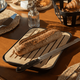 Tábua Migalheira Lume Plástico e Bambu Preto 33cm