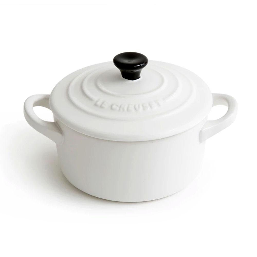 Mini Cocotte Caçarola Cerâmica Branca Le Creuset - 14 cm - Ela Decora