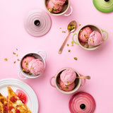 Mini Cocotte Caçarola Cerâmica Pink Chiffon Le Creuset - 14 cm - Ela Decora