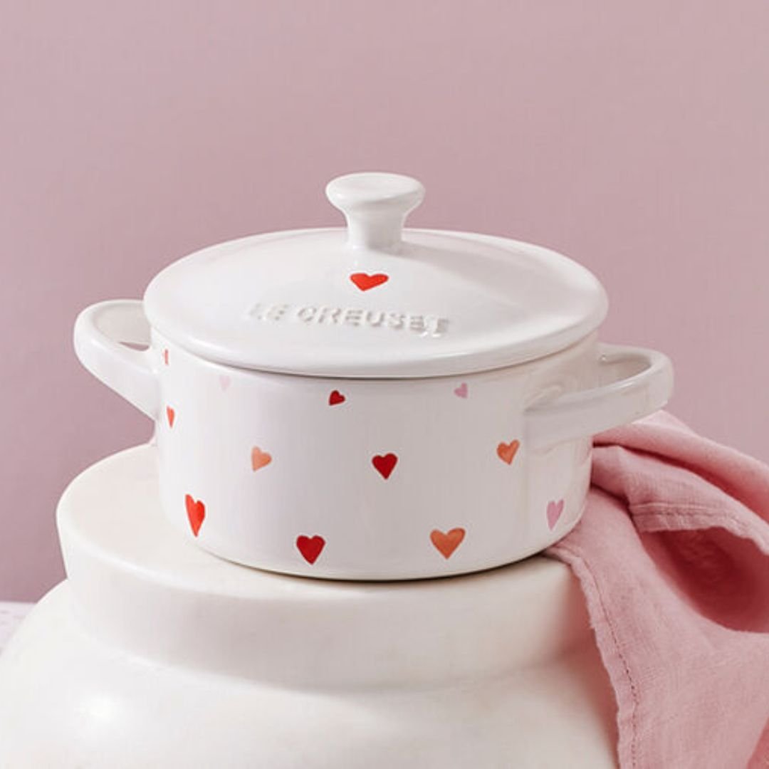 Mini Cocotte Coração Branco 14cm Le Creuset - Ela Decora