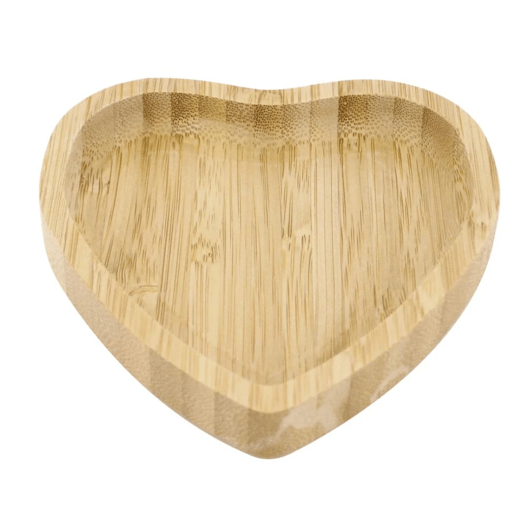 Mini Petisqueira Coração de Bambu 12,4cm - Ela Decora