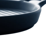 Mini Travessa Grill Redonda Porcelana Nordica Azul Marinho Matt - 20cm - Ela Decora