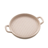 Mini Travessa Grill Redonda Porcelana Nordica Cinza Matt - 20 cm - Ela Decora