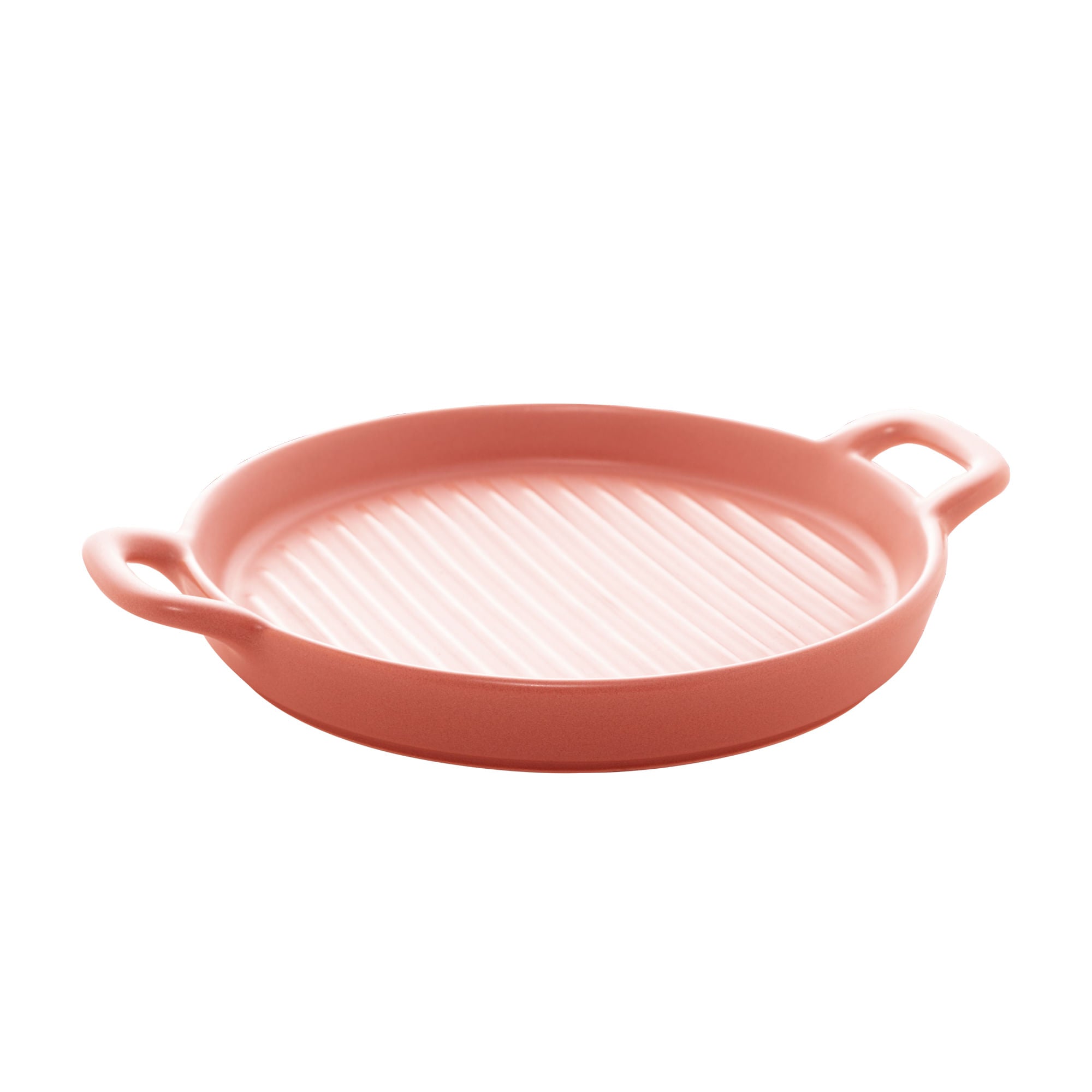 Mini Travessa Grill Redonda Porcelana Nordica Rosa Matt - 20 cm - Ela Decora