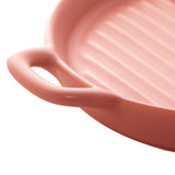 Mini Travessa Grill Redonda Porcelana Nordica Rosa Matt - 20 cm - Ela Decora