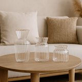 Mini Vaso com Borda Dourada 13cm - Ela Decora