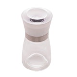 Moedor de Tempero em Vidro com Tampa Branca 170ml - Ela Decora