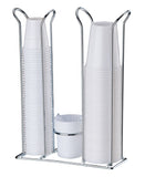 Organizador Copos Descartaveis 200ml e 50/80ml e Mexedor Branco - Ela Decora