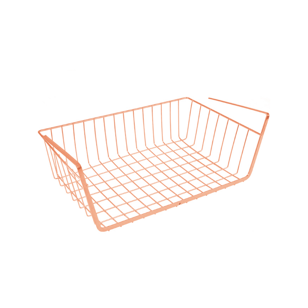 Organizador de Armário Aramado Rose Gold - Ela Decora