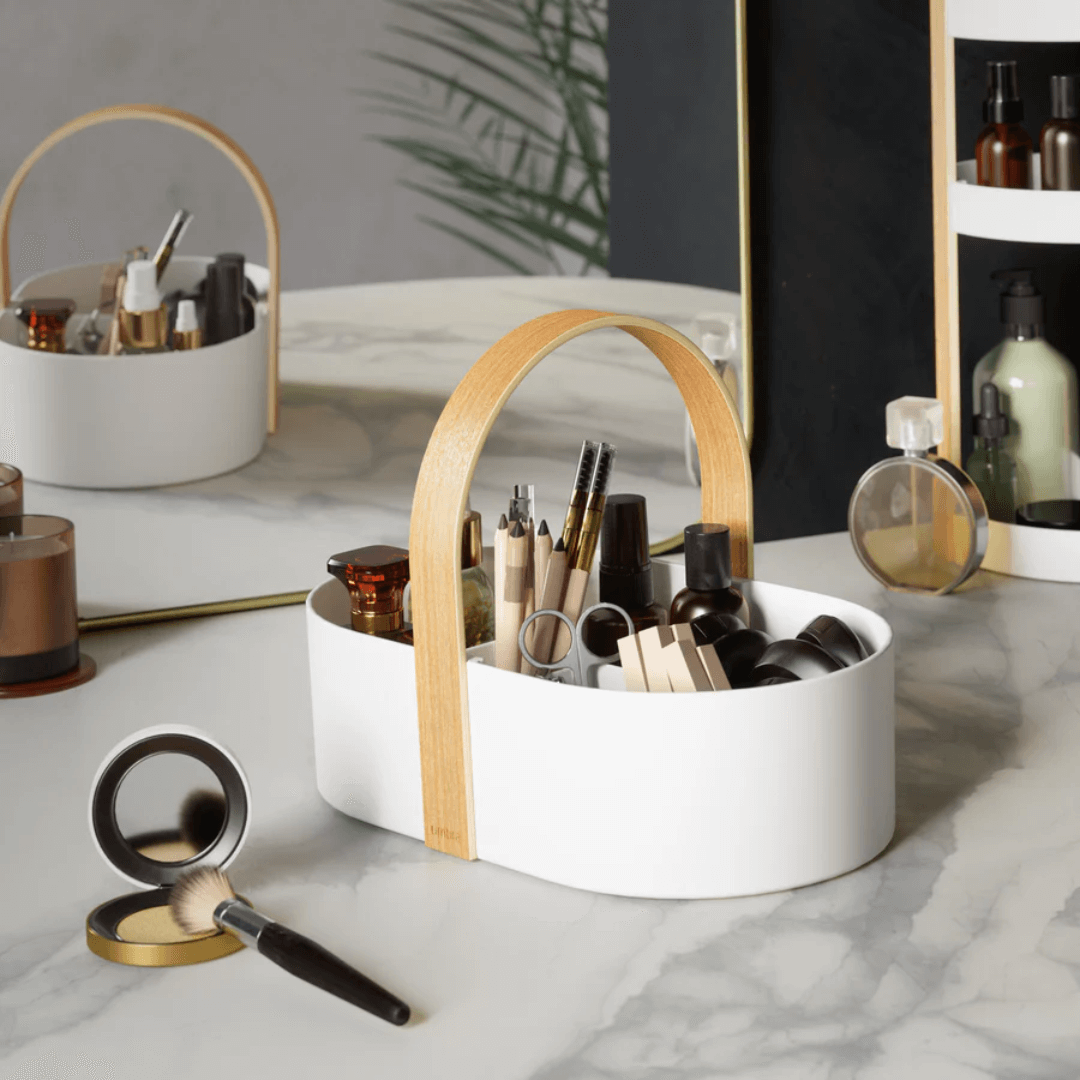 Organizador de Cosméticos Bellwood Branco - Ela Decora